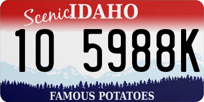 ID license plate 1O5988K