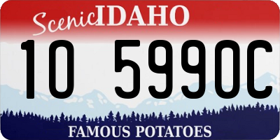 ID license plate 1O5990C