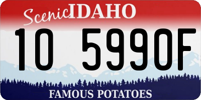 ID license plate 1O5990F