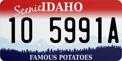 ID license plate 1O5991A