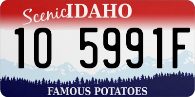 ID license plate 1O5991F
