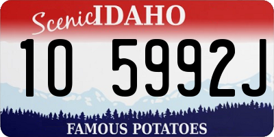 ID license plate 1O5992J
