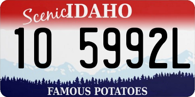 ID license plate 1O5992L