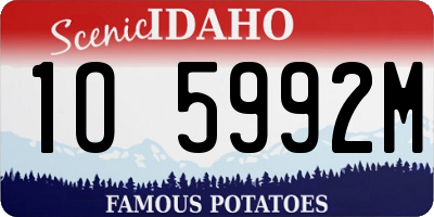 ID license plate 1O5992M