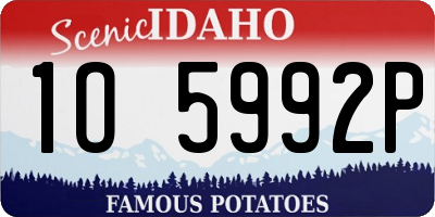 ID license plate 1O5992P