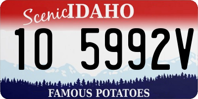 ID license plate 1O5992V