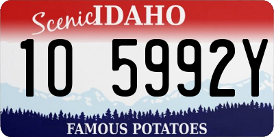 ID license plate 1O5992Y