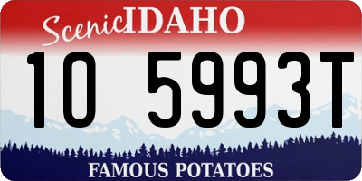 ID license plate 1O5993T