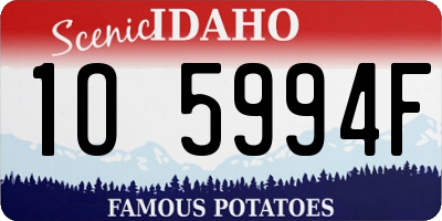 ID license plate 1O5994F