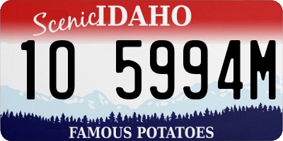 ID license plate 1O5994M
