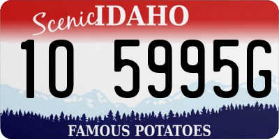 ID license plate 1O5995G