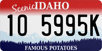 ID license plate 1O5995K