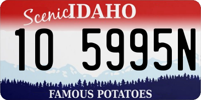ID license plate 1O5995N