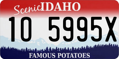 ID license plate 1O5995X