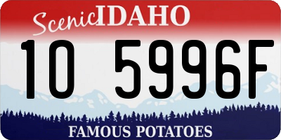 ID license plate 1O5996F