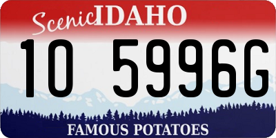 ID license plate 1O5996G