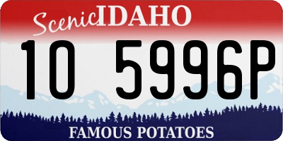 ID license plate 1O5996P