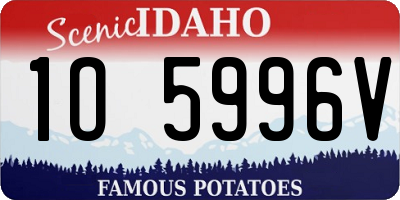 ID license plate 1O5996V