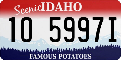 ID license plate 1O5997I