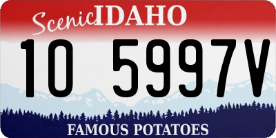 ID license plate 1O5997V