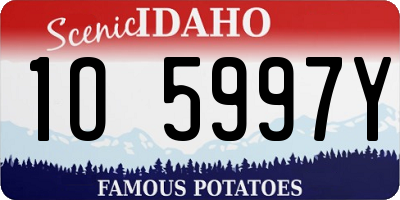 ID license plate 1O5997Y