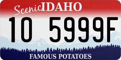ID license plate 1O5999F