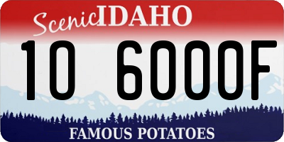 ID license plate 1O6000F