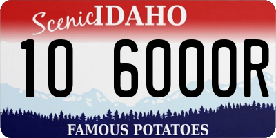 ID license plate 1O6000R