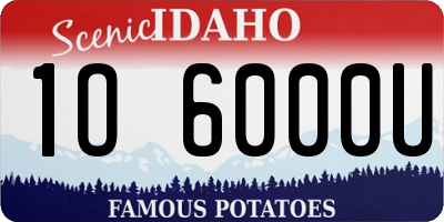 ID license plate 1O6000U