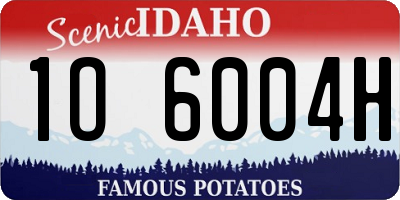 ID license plate 1O6004H