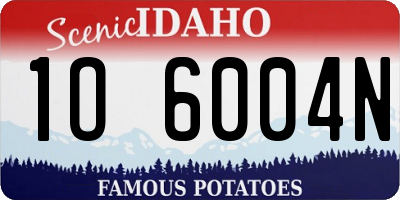 ID license plate 1O6004N