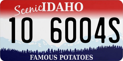 ID license plate 1O6004S