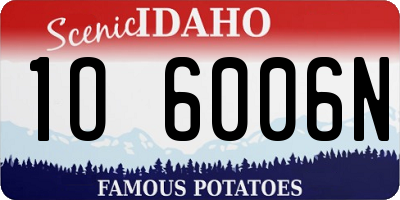 ID license plate 1O6006N