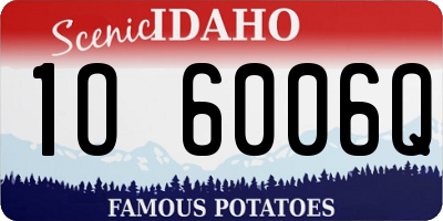 ID license plate 1O6006Q