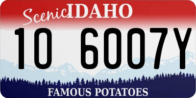 ID license plate 1O6007Y