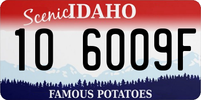ID license plate 1O6009F
