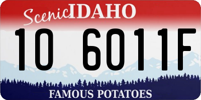 ID license plate 1O6011F