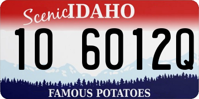ID license plate 1O6012Q