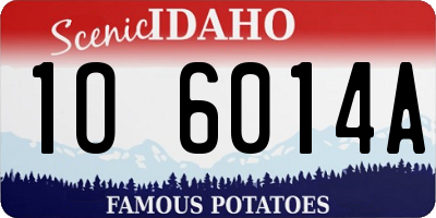 ID license plate 1O6014A