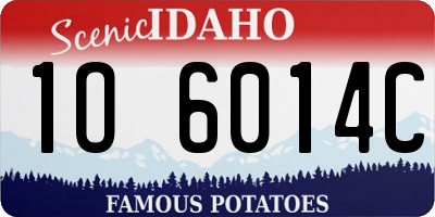 ID license plate 1O6014C
