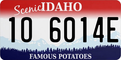 ID license plate 1O6014E