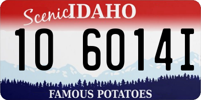 ID license plate 1O6014I
