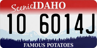 ID license plate 1O6014J