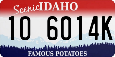 ID license plate 1O6014K