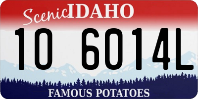 ID license plate 1O6014L