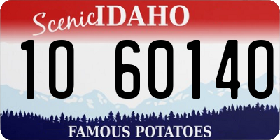 ID license plate 1O6014O