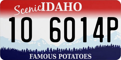 ID license plate 1O6014P