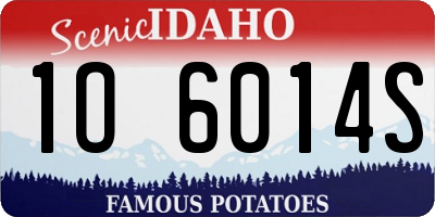 ID license plate 1O6014S