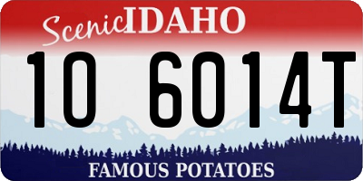 ID license plate 1O6014T