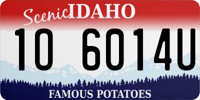ID license plate 1O6014U